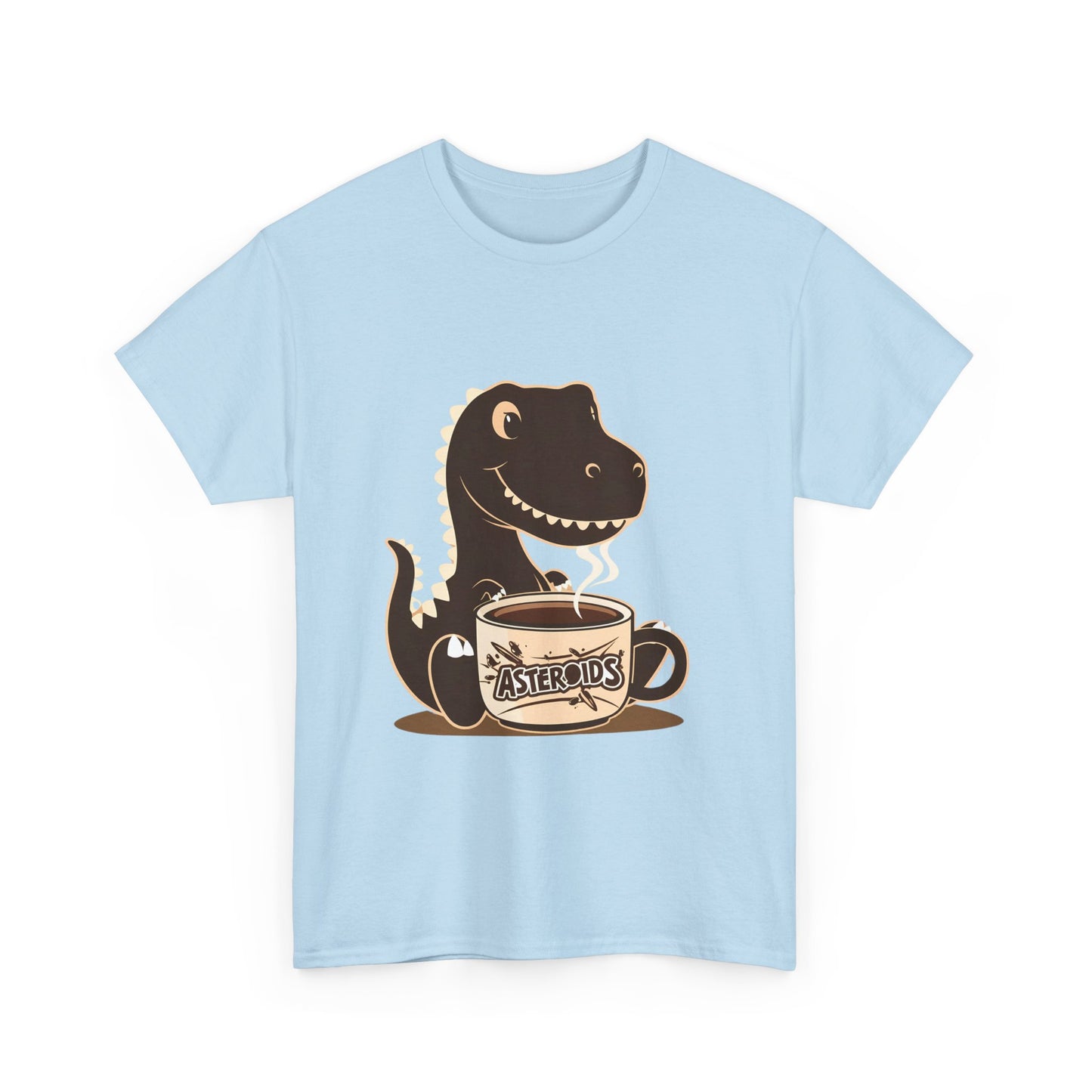 Dinos Love Coffee - Unisex Heavy Cotton Tee