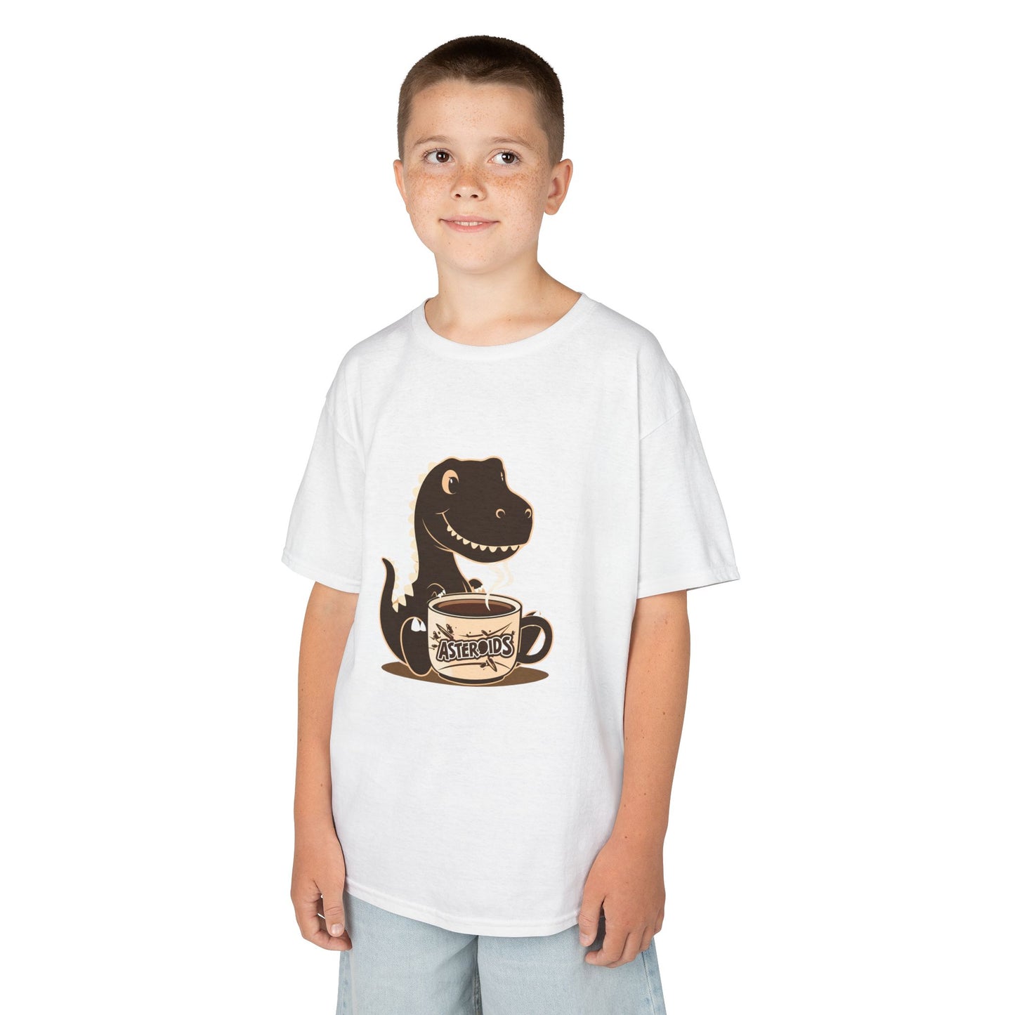 Dinos Love Coffee - Kids Heavy Cotton™ Tee