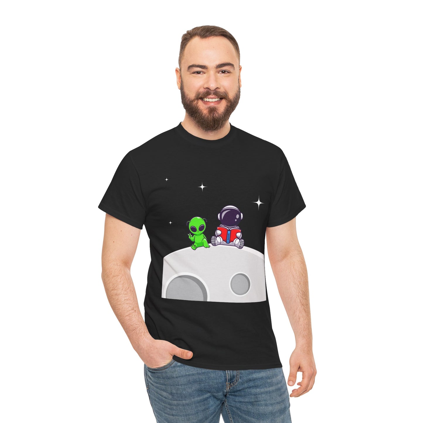 Chillin On The Moon - Unisex Heavy Cotton Tee