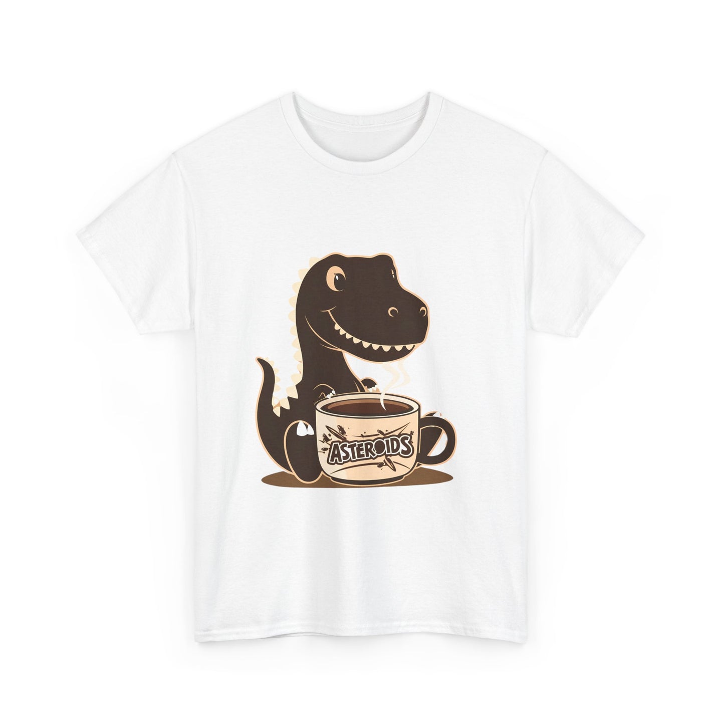 Dinos Love Coffee - Unisex Heavy Cotton Tee