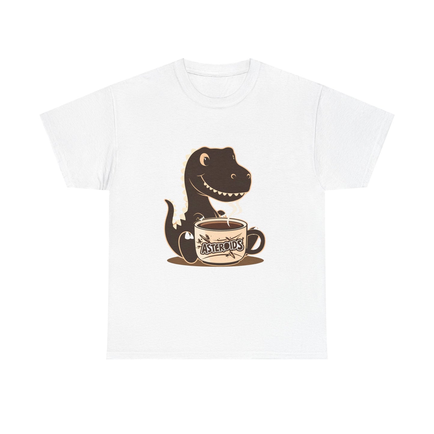 Dinos Love Coffee - Unisex Heavy Cotton Tee